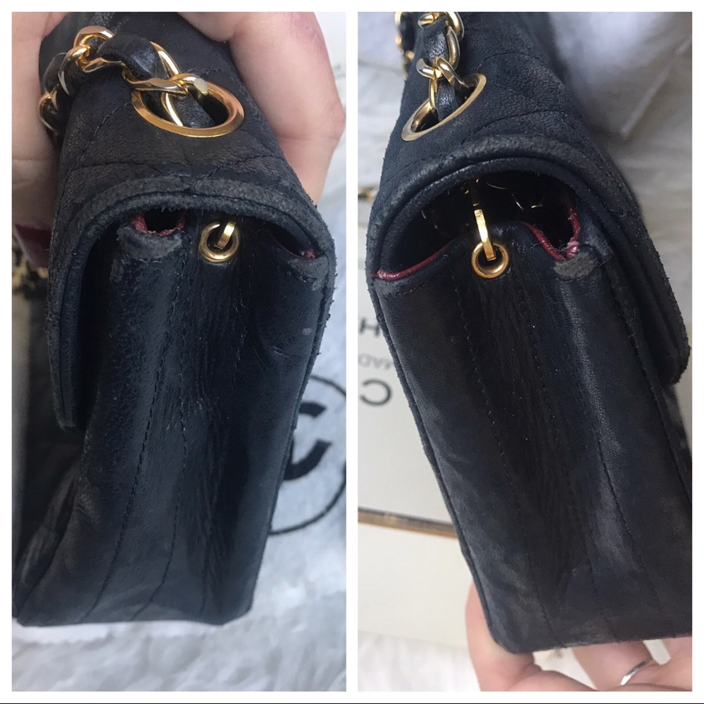 Authentic CHANEL LAMBSKIN CROSSBODY - Picture 6 of 8